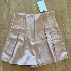 IRO High Waist Pleated Cream Shorts